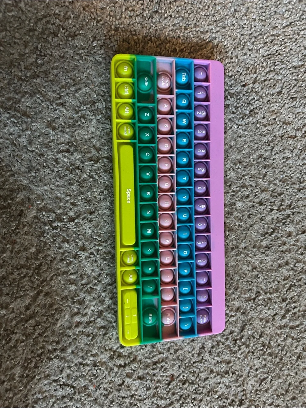 Colorful Rainbow Pop Keyboard Toy - Multicolor